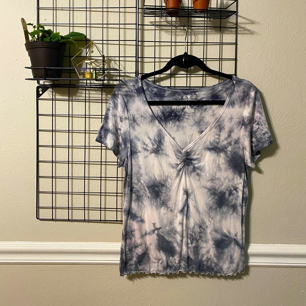 Tie Dye Lettuce Edge Baby Tee